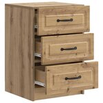 vidaXL Cabinet de chevet avec tiroir Chêne artisanal 43 x 41 x 63 5 cm
