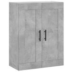 vidaXL Armoire murale gris béton 69 5x34x90 cm bois d'ingénierie