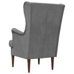 vidaXL Fauteuil Gris foncé Velours