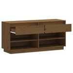 vidaXL Armoire à chaussures Marron miel 110x34x52cm Bois de pin massif