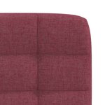 vidaXL Chaises à manger lot de 2 rouge bordeaux tissu
