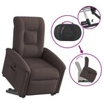 vidaXL Fauteuil inclinable marron foncé tissu