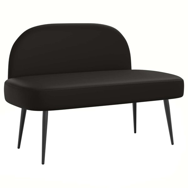 vidaXL Banc rembourré avec dossier Noir 110 x 60 x 76 cm Simili cuir
