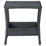 Vidaxl salon de jardin 2 pièces avec coussins résine tressée gris foncé