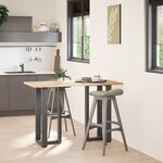 vidaXL Pieds de table de bar en T  2 pièces  anthracite  50 x 35 x (90-91) cm  acier