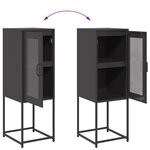 vidaXL Buffet noir 36x39x107 cm acier laminé à froid