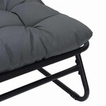 vidaXL Mobilier de jardin avec coussin 2 Pièces Noir 60 5 x 81 x 71 cm