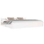 vidaXL Cadre de lit Blanc Bois massif 200x200 cm