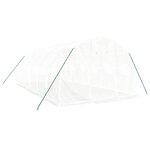 vidaXL Serre avec cadre en acier blanc 18 m² 6x3x2 m