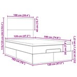 vidaXL Cadre de lit ottoman avec matelas vert foncé 120x190 cm velours