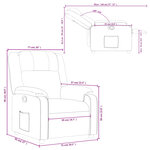 vidaXL Fauteuil inclinable Taupe Tissu