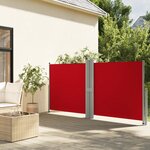 vidaXL Auvent latéral rétractable Rouge 140x1200 cm