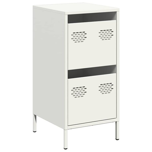 vidaXL Buffet blanc 35x39x73 5 cm acier laminé à froid
