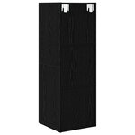 vidaXL Ensemble meuble TV Montage mural Chêne noir 37 x 37 x 107 cm