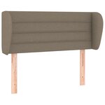 vidaXL Tête de lit avec oreilles Taupe 103x23x78/88 cm Tissu