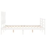vidaXL Cadre de lit sans matelas blanc 140x200 cm bois massif