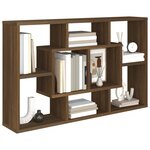vidaXL Étagère murale Chêne marron 85x16x52 5 cm Bois d'ingénierie