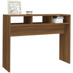 vidaXL Table console Chêne marron 105x30x80 cm Bois d'ingénierie