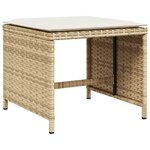 vidaXL Ensemble à manger de jardin et coussins 17 Pièces beige