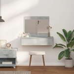 vidaXL Table de Toilette Gris 83 x 40 x 70 cm Bois d'ingénierie