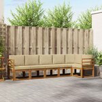 vidaXL Ensemble de canapés d'extérieur 6 Pièces Naturel et Beige