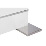 Table extensible 6-8 personnes - Rectangulaire - Mantova - Blanc et alu - 160- 200 x 90 x 75 cm