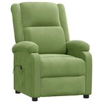 vidaXL Fauteuil inclinable électrique vert clair velours