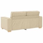 vidaXL Canapé 2 places Crème 180x78x84 cm Tissu