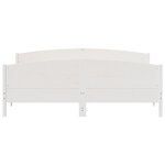 vidaXL Cadre de lit sans matelas blanc 200x200 cm bois massif de pin