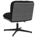 vidaXL Chaise pivotante de bureau noir bouclé comme de la laine tissu