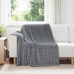 vidaXL Couvertures à jeter 6 Pièces Gris foncé 200 x 150 cm Toison