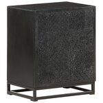 vidaXL Table de chevet Noir 40x30x50 cm Bois d'acacia et de manguier