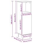 vidaXL Armoire de salle de bain chêne artisanal 30x30x100 cm