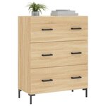 vidaXL Buffet chêne sonoma 69 5x34x90 cm bois d'ingénierie