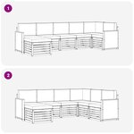 vidaXL Ensemble de canapés d'extérieur 6 pc Naturel