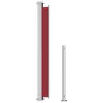 Vidaxl auvent latéral rétractable de patio 200x300 cm rouge