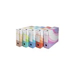 Lot 5 Boites Archive Dos 80mm Carton Ondulé - Couleurs Assorties - Exacompta