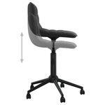 vidaXL Chaise pivotante de salle à manger Noir Velours