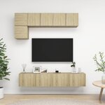 vidaXL Ensemble de meuble TV 5 Pièces Chêne sonoma Bois d'ingénierie