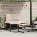 vidaXL Ensemble de canapé de jardin 2 Pièces Taupe Acier