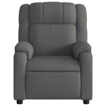 vidaXL Fauteuil inclinable Gris foncé Tissu