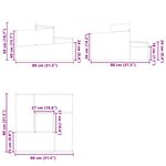 vidaXL Cache-pot de jardin Marron 80 x 80 x 50 cm Acier patiné