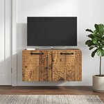 vidaXL Meuble TV mural Bois ancien 59 5 x 41 x 30 cm Bois d'ingénierie