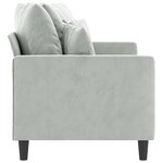 vidaXL Canapé à 2 places Gris clair 140 cm Velours