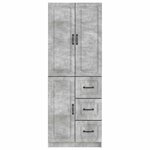 vidaXL Ensemble de Meubles 2 Pièces Gris béton Bois d'ingénierie