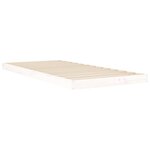 vidaXL Cadre de lit sans matelas blanc 90x200 cm bois de pin massif