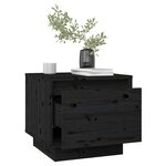 vidaXL Tables de chevet 2 Pièces Noir 35x34x32 cm Bois de pin solide