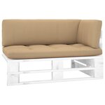 vidaXL Canapé d'angle palette de jardin Bois de pin imprégné de blanc