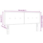 Tête de lit LED vidaXL capitonnée gris foncé 72 cm en velours