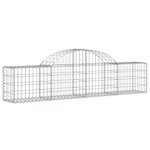 vidaXL Paniers à gabions arqués 3 Pièces 200x30x40/60 cm Fer galvanisé